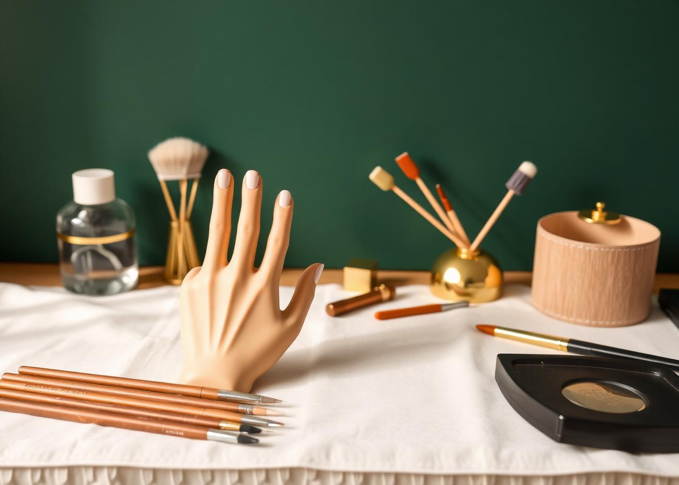 Trainingsplek van de Sizz Academy met nagelmateriaal